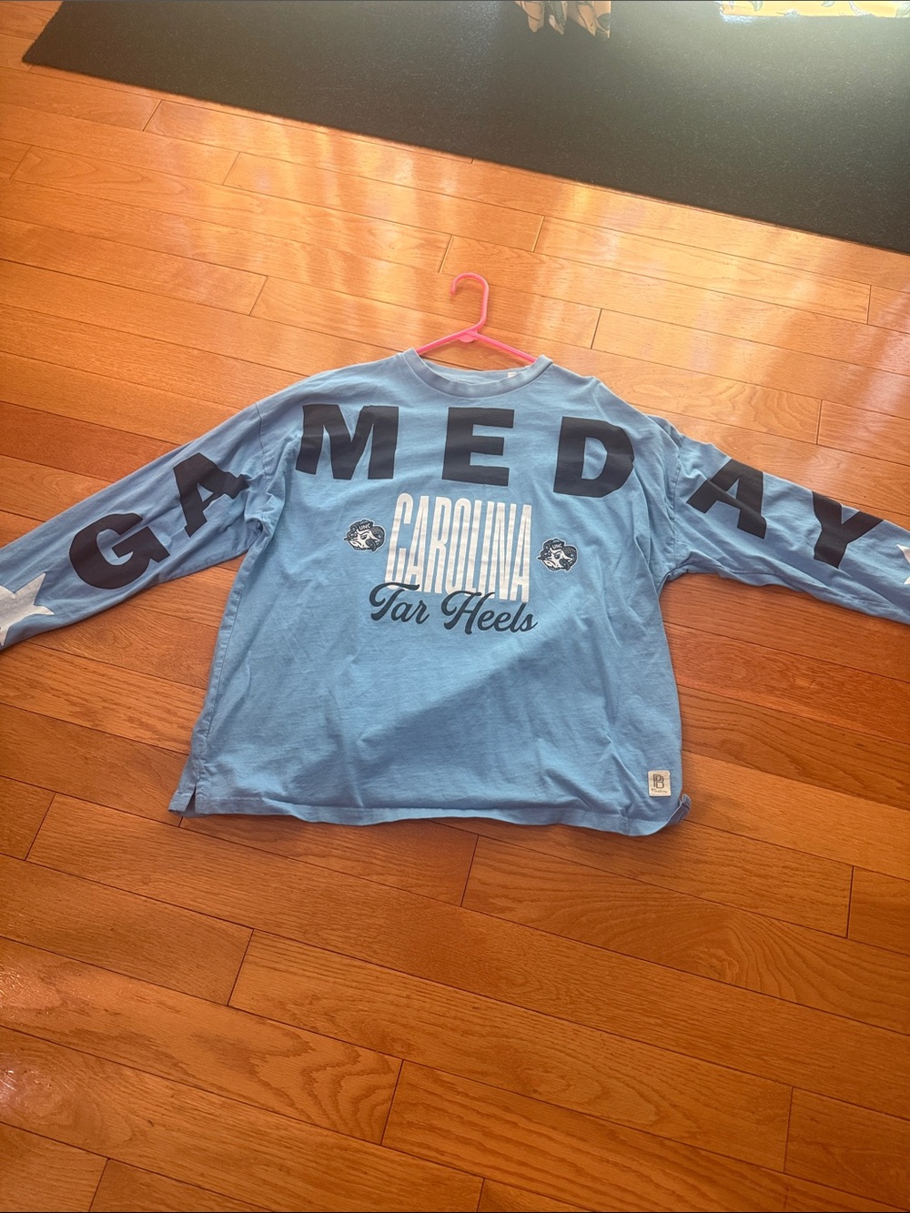 Pressbox Carolina Tar Heels Light Blue Gameday Long Sleeve Tee
